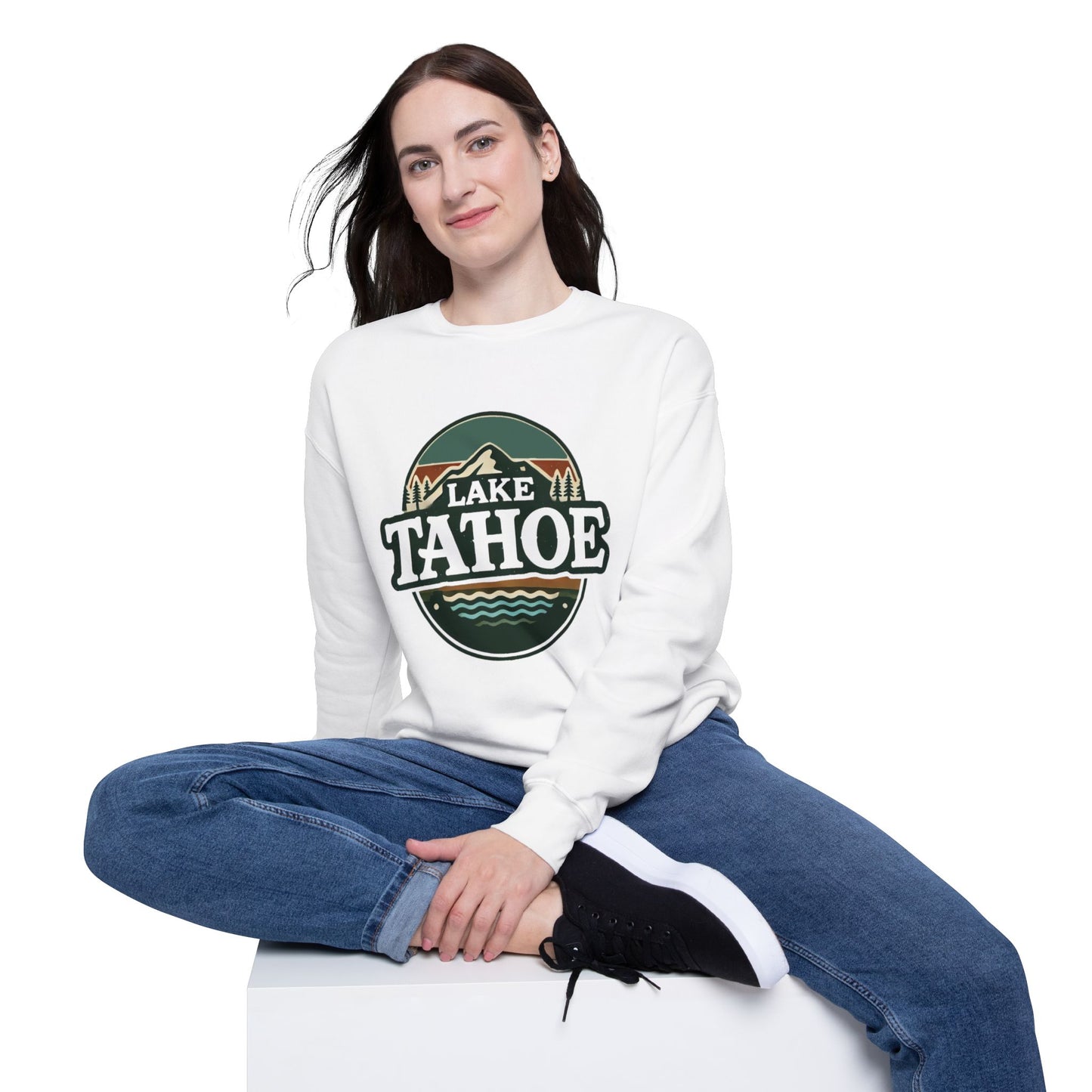 Vintage Lake Tahoe Unisex Drop Shoulder Sweatshirt