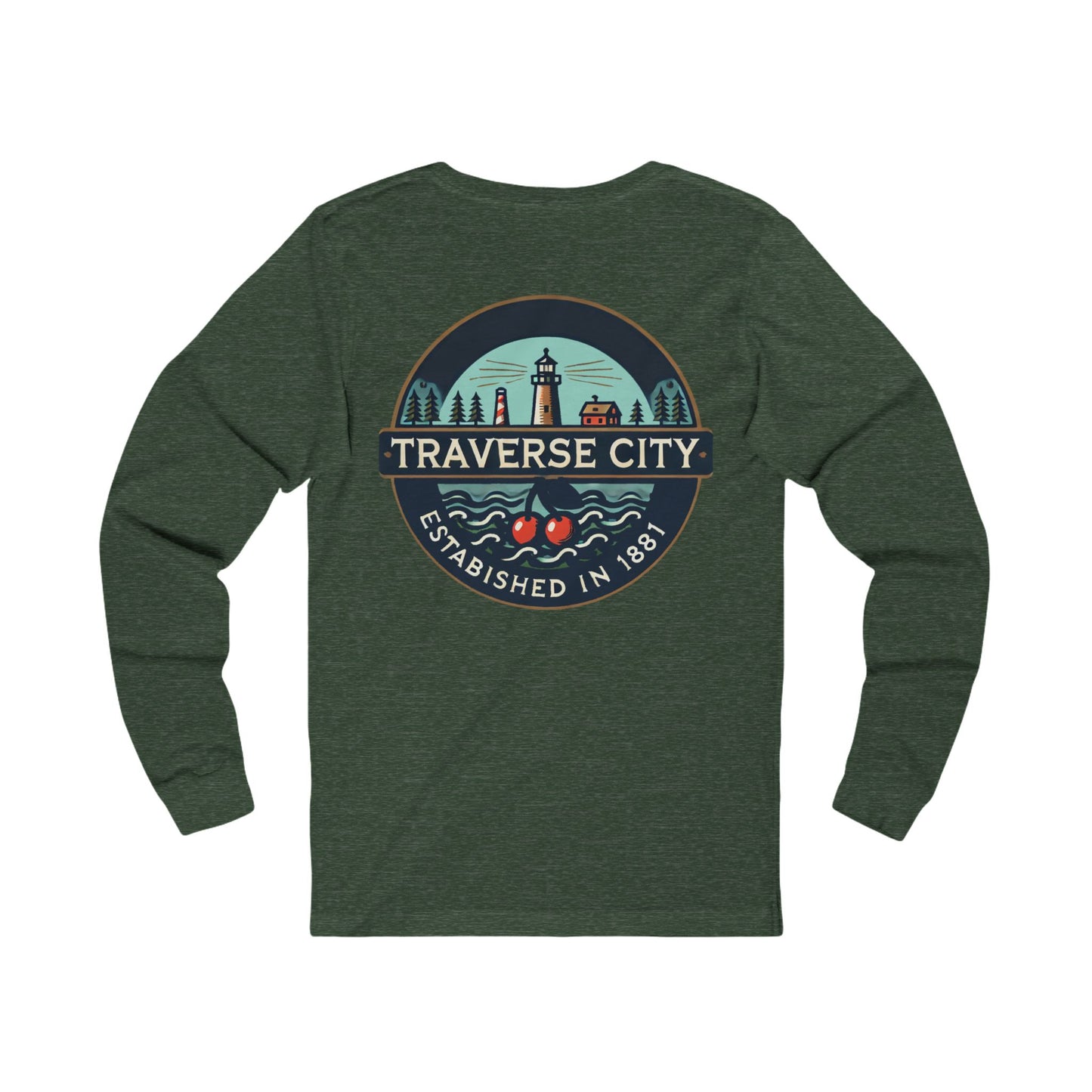 Vintage Traverse City Unisex Jersey Long Sleeve Tee