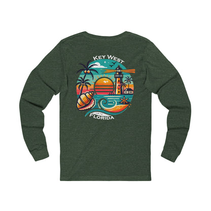 Vibrant Key West Unisex Jersey Long Sleeve Tee