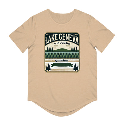 Vintage Lake Geneva Men's Jersey Curved Hem Tee