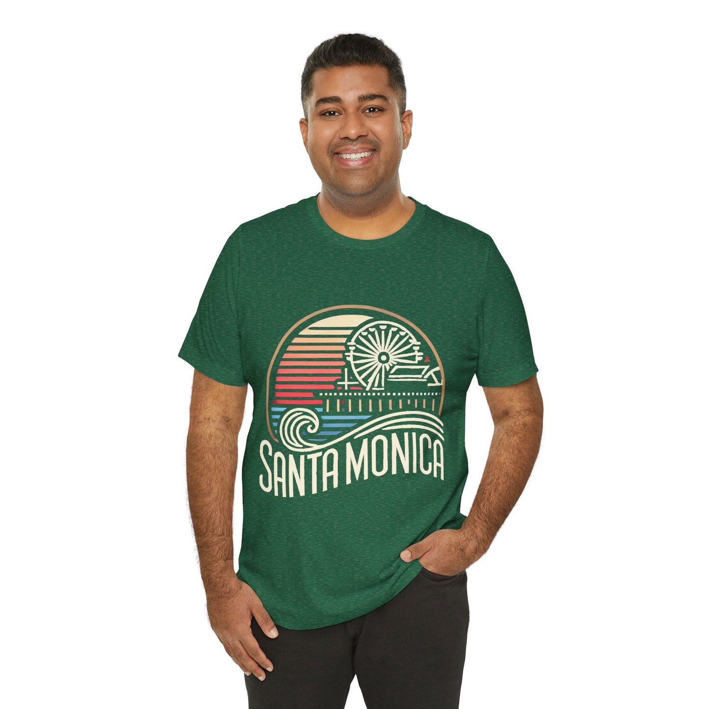 Vibrant Santa Monica Unisex Jersey Short Sleeve Tee