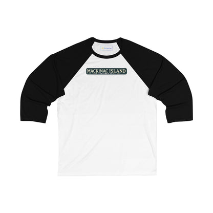 Vintage Mackinac Island Men's 3/4 Sleeve Baseball Tee