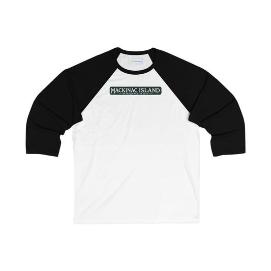 Vintage Mackinac Island Men's 3/4 Sleeve Baseball Tee