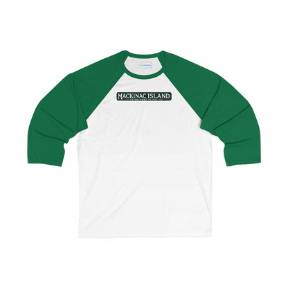 Vintage Mackinac Island Men's 3/4 Sleeve Baseball Tee