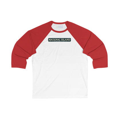 Vintage Mackinac Island Men's 3/4 Sleeve Baseball Tee