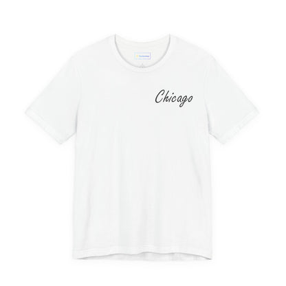 Elegant Chicago Skyline Unisex Jersey Short Sleeve Tee