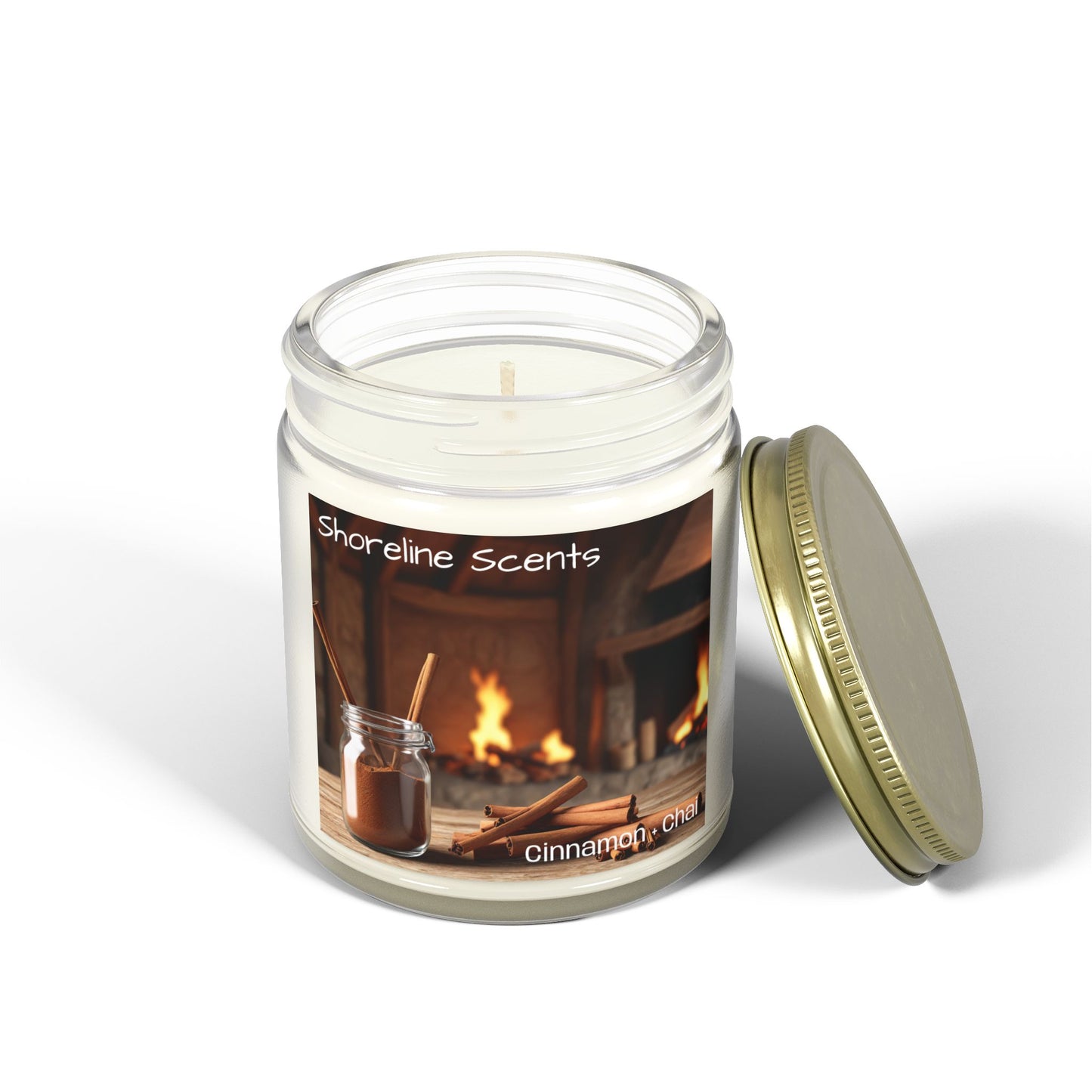 Cinnamon + Chai Scented Coconut Apricot Wax Candle
