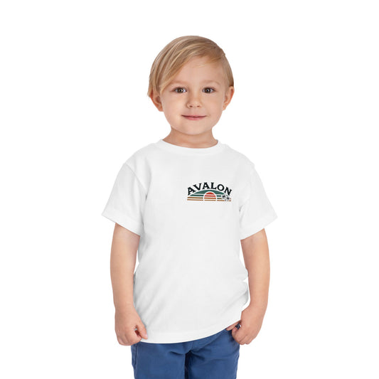 Retro Avalon Sunset Unisex Toddler Short Sleeve Tee