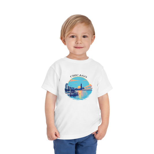 Retro Chicago Unisex Toddler Short Sleeve Tee