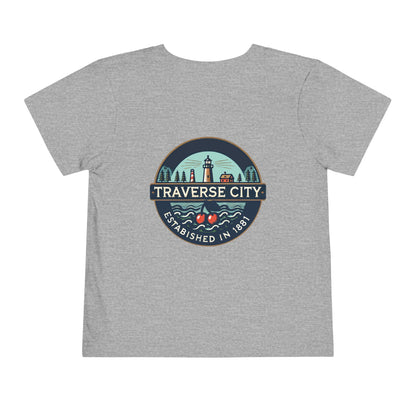 Vintage Traverse City Unisex Toddler Short Sleeve Tee