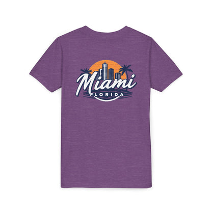 Retro Miami Unisex Youth Short Sleeve Tee