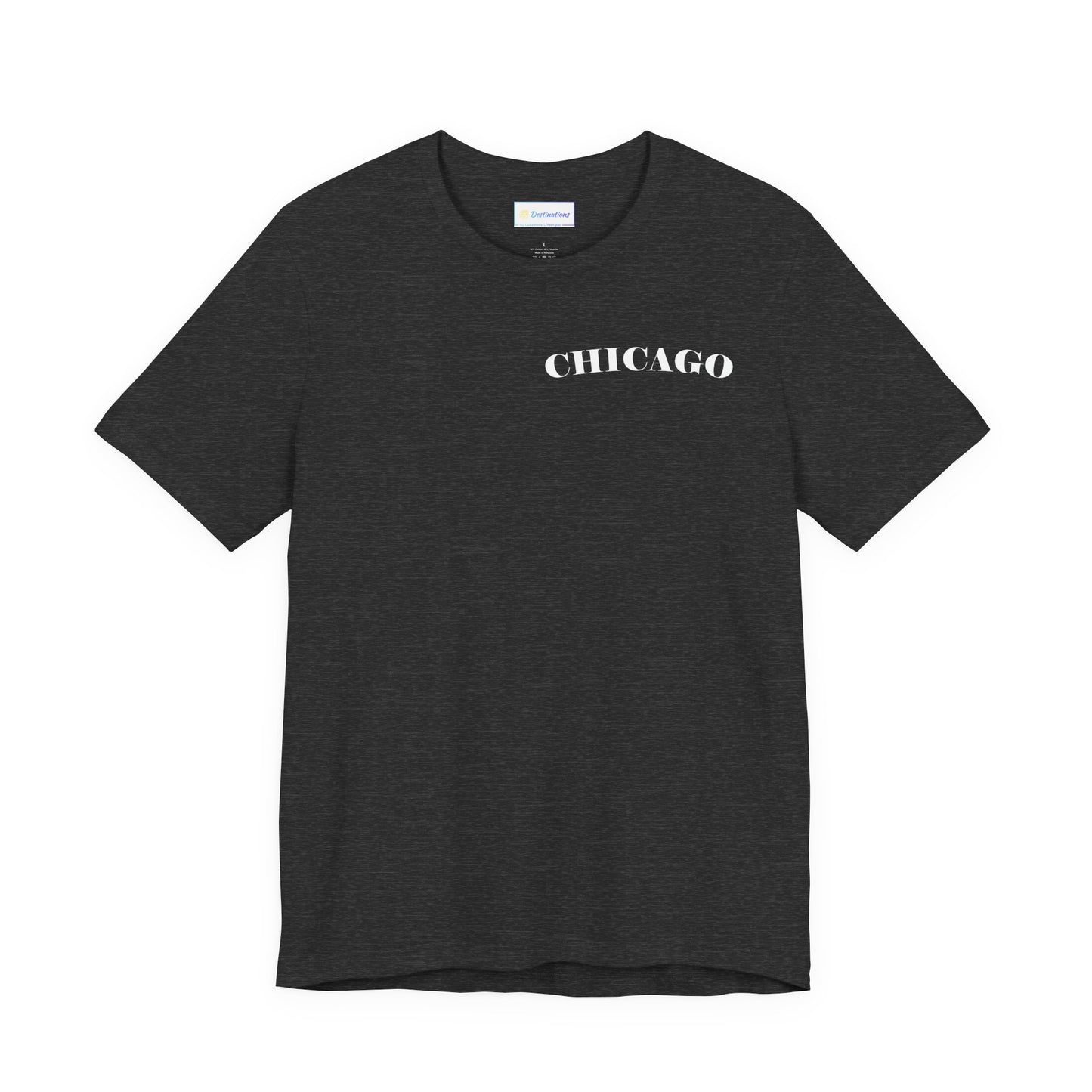 Mystery Noir Chicago Skyline Sunset Unisex Jersey Short Sleeve Tee