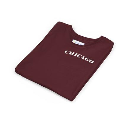 Mystery Noir Chicago Skyline Sunset Unisex Youth Short Sleeve Tee