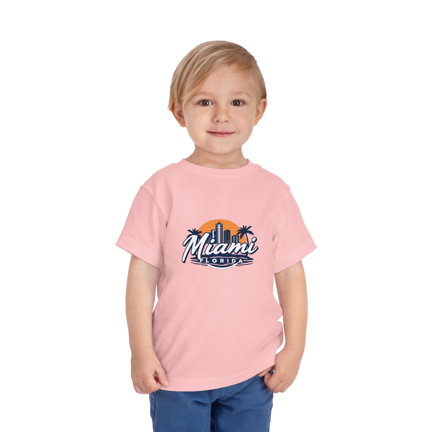 Retro Miami Unisex Toddler Short Sleeve Tee