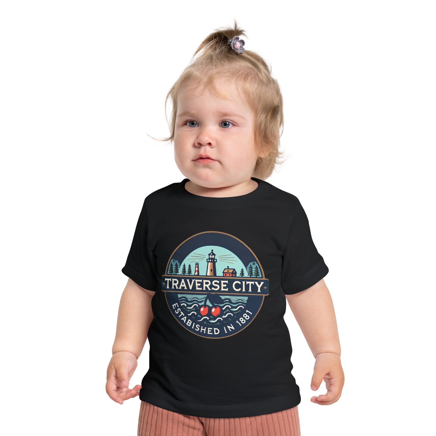 Vintage Traverse City Unisex Baby Short Sleeve T-Shirt