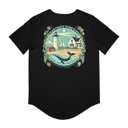 Vintage Martha's Vineyard Men's Jersey Curved Hem Tee