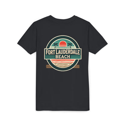 Vintage Fort Lauderdale Unisex Youth Short Sleeve Tee