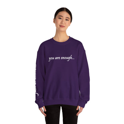 You Are Enough - Mental Health Awareness Heavy Blend Crewneck Sweatshirt