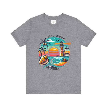 Vibrant Key West Jersey Short Sleeve Tee