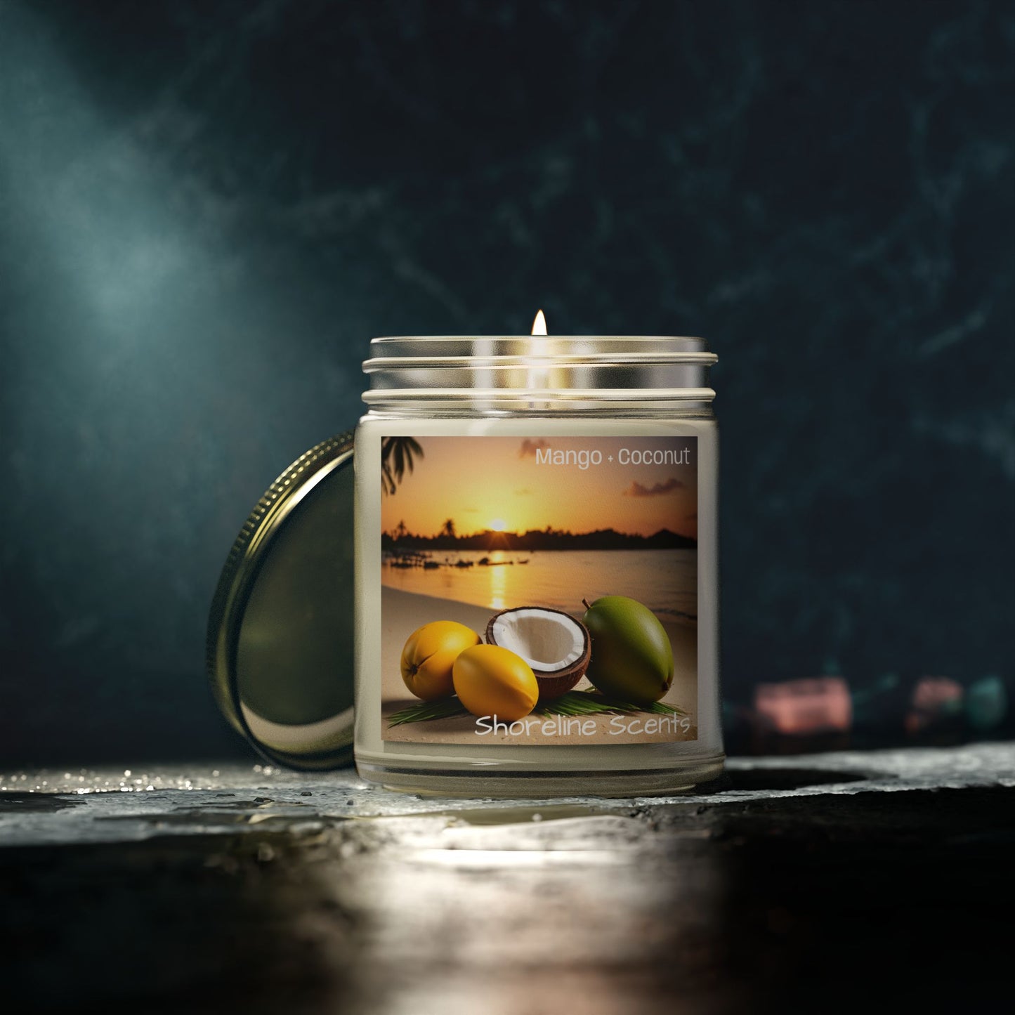Mango + Coconut Scented Coconut Apricot Wax Candle