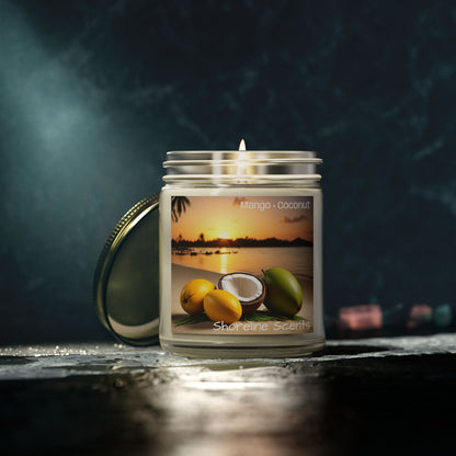 Mango + Coconut Scented Coconut Apricot Wax Candle