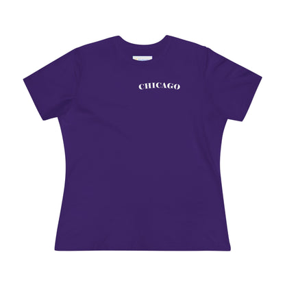 Mystery Noir Chicago Skyline Sunset Women's Cotton Tee
