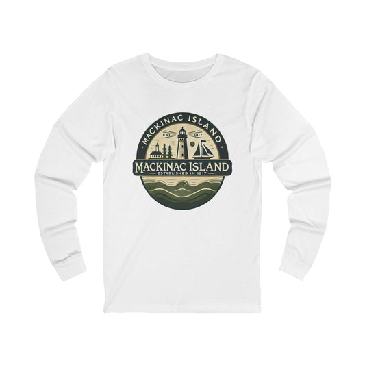 Vintage Mackinac Island Unisex Jersey Long Sleeve Tee