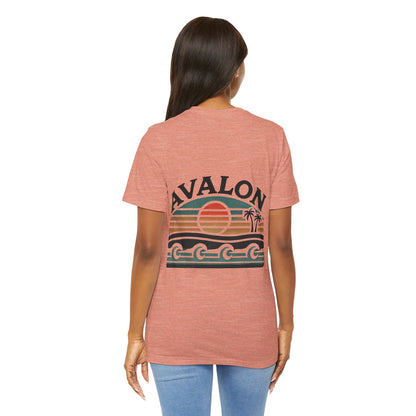 Retro Avalon Sunset Unisex Jersey Tee