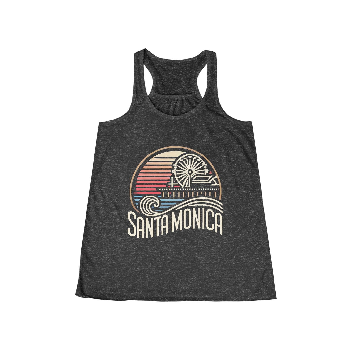 Vibrant Santa Monica Women's Flowy Racerback Tank