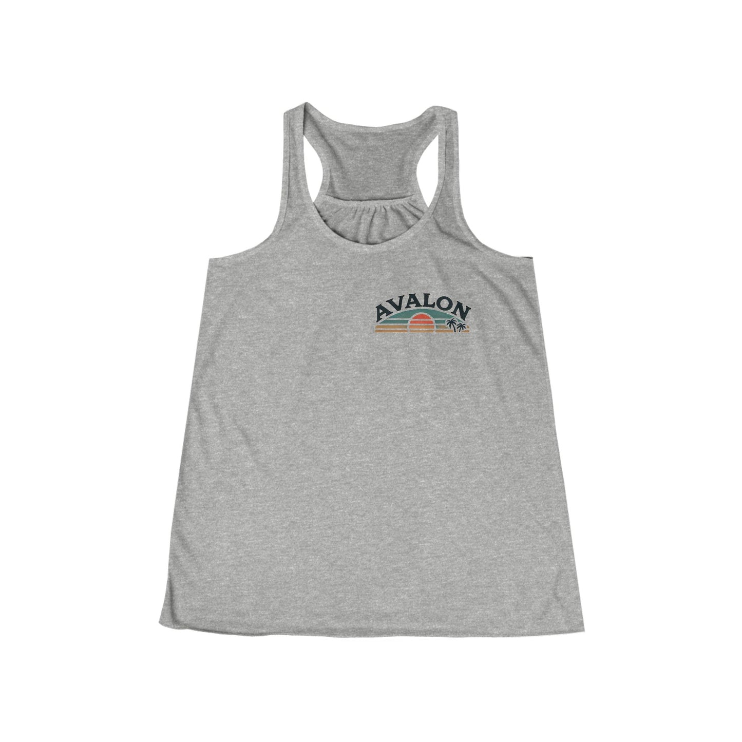 Retro Avalon Sunset Women's Flowy Racerback Tank