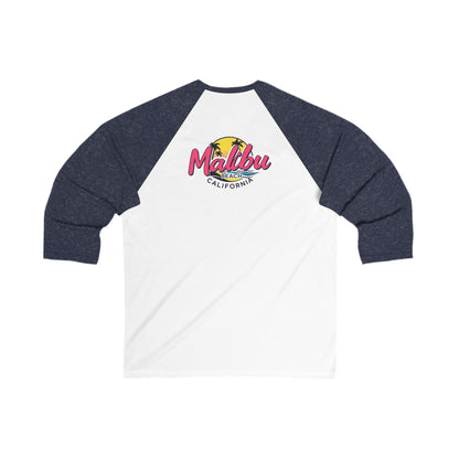 Retro Malibu Men's 3/4 Sleeve Baseball Tee