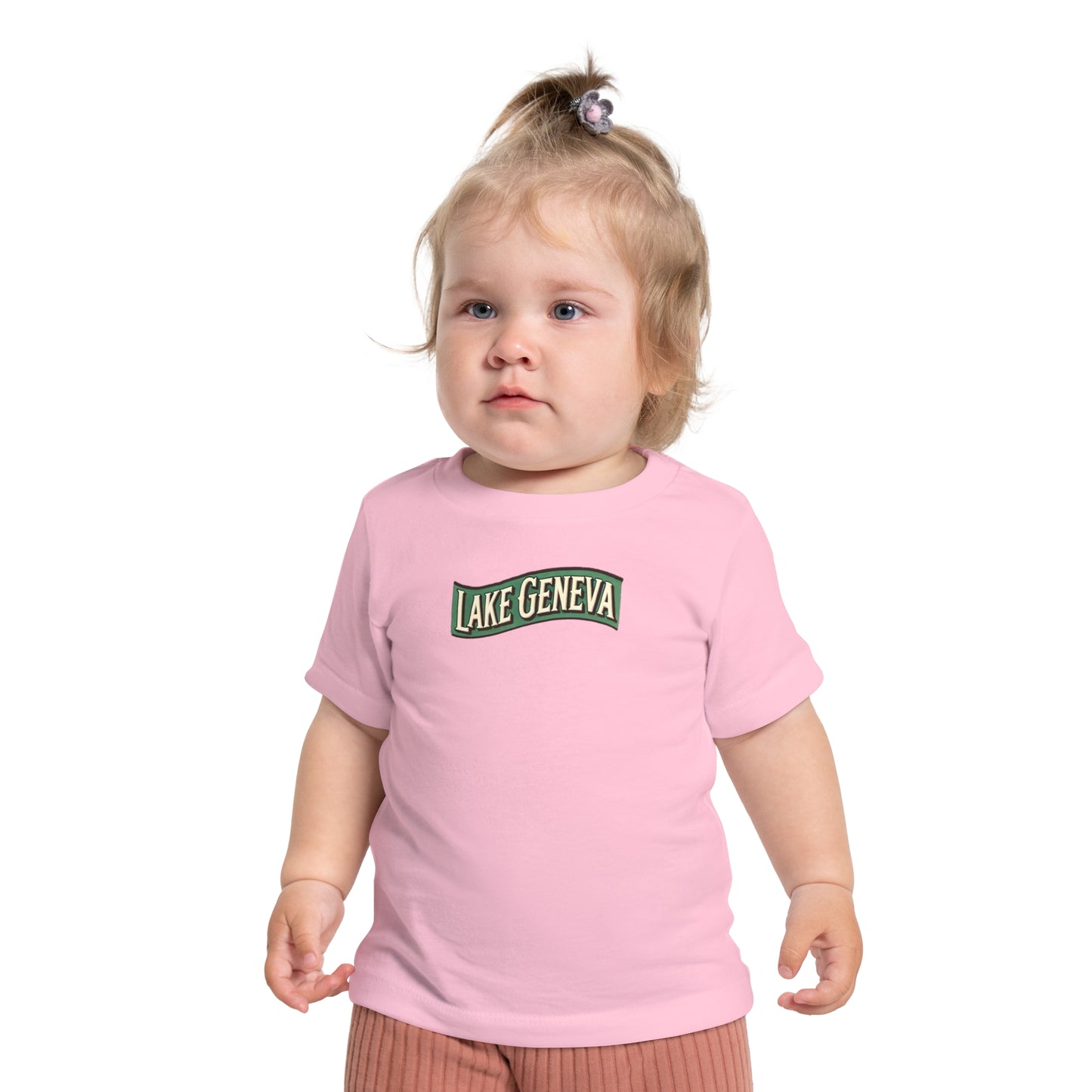 Retro Lake Geneva Unisex Baby Short Sleeve T-Shirt