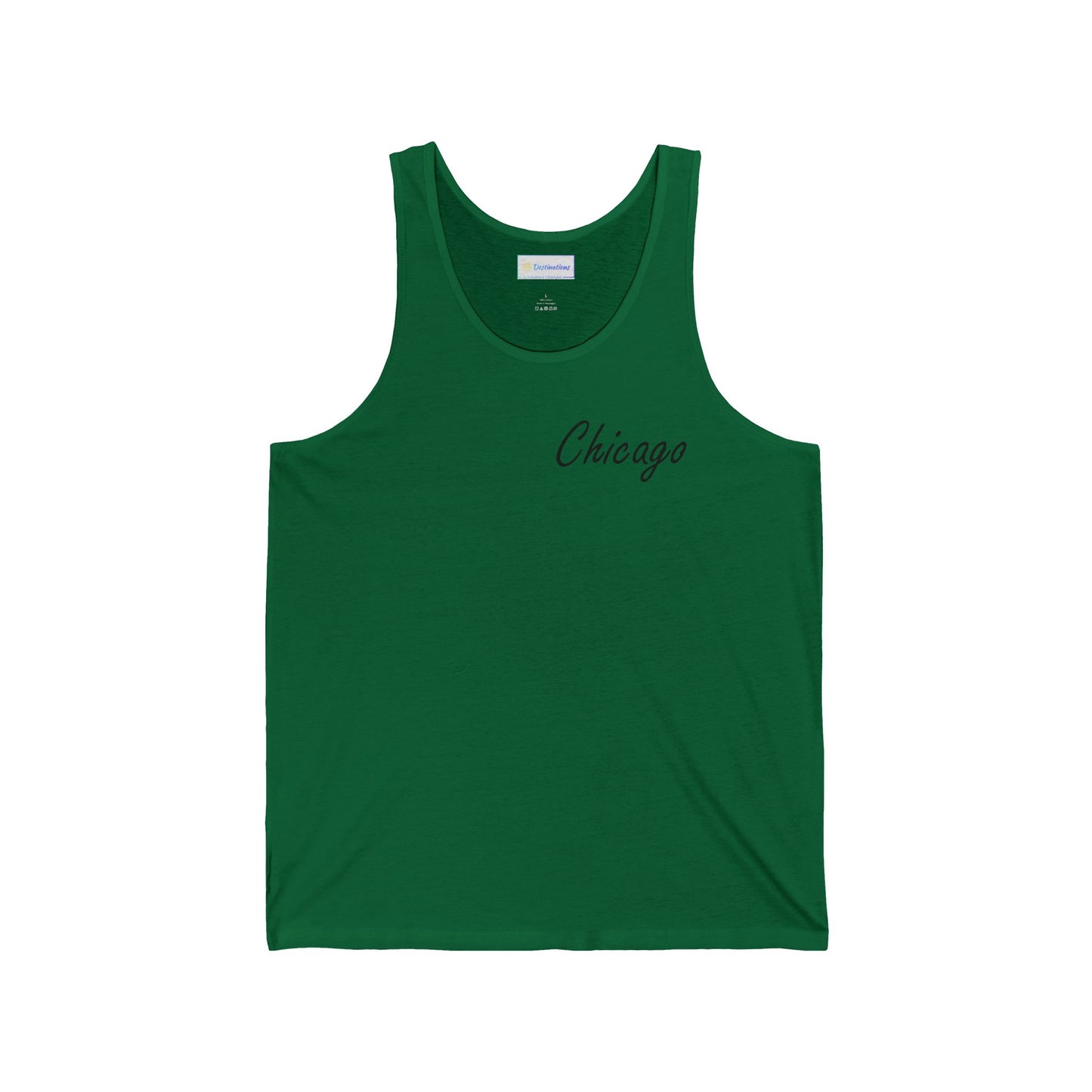 Elegant Chicago Skyline Unisex Jersey Tank