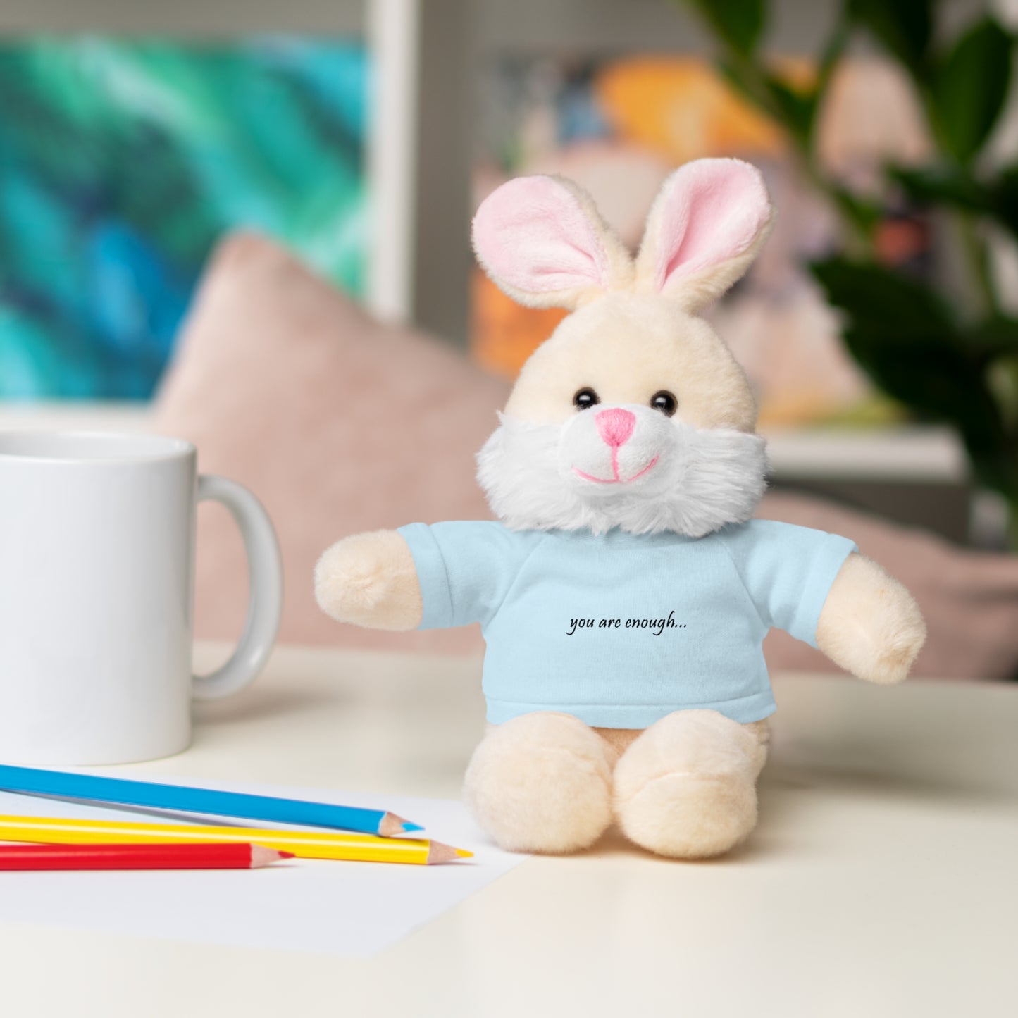 You Are Enough - Mental Health Awareness Stuffed Animals with Tee