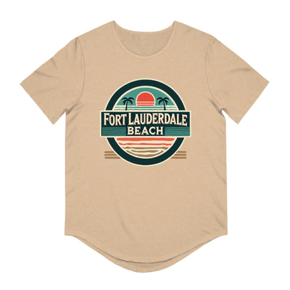 Vintage Fort Lauderdale Men's Jersey Curved Hem Tee