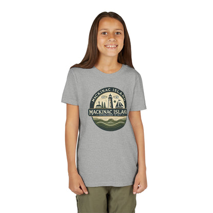 Vintage Mackinac Island Unisex Youth Short Sleeve Tee