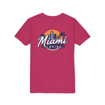 Retro Miami Unisex Youth Short Sleeve Tee