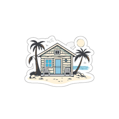 Beach Cabin Kiss-Cut Sticker #1