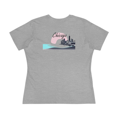Elegant Chicago Skyline Women's Cotton Tee
