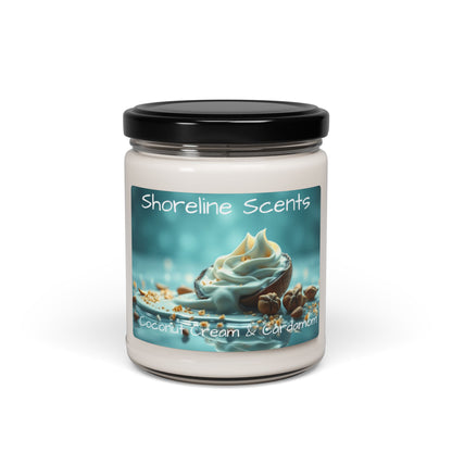 Coconut Cream & Cardamom Scented Candle (Soy Wax)