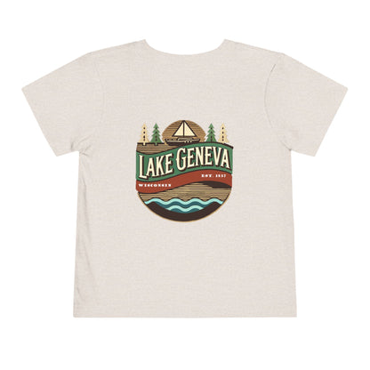 Retro Lake Geneva Unisex Toddler Short Sleeve Tee