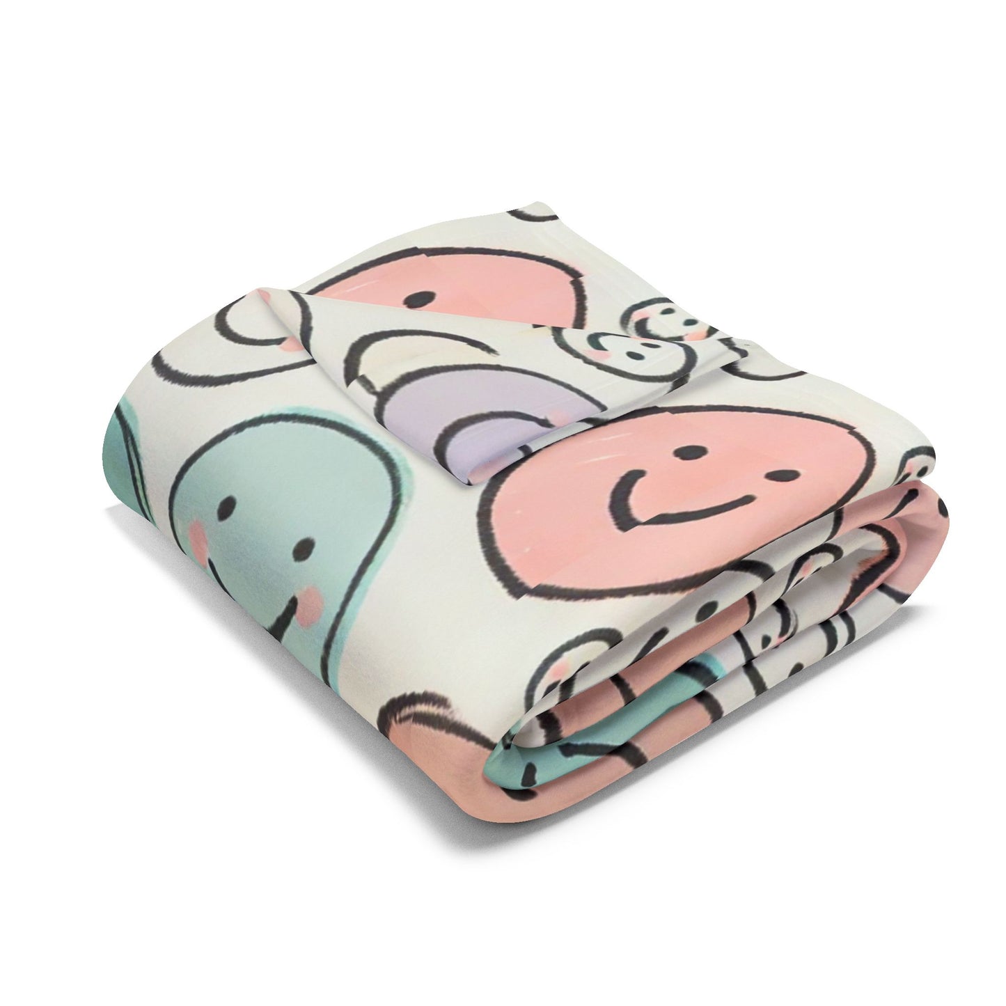 Pastel Smiles Arctic Fleece Blanket