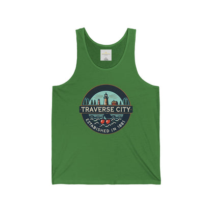 Vintage Traverse City Unisex Jersey Tank