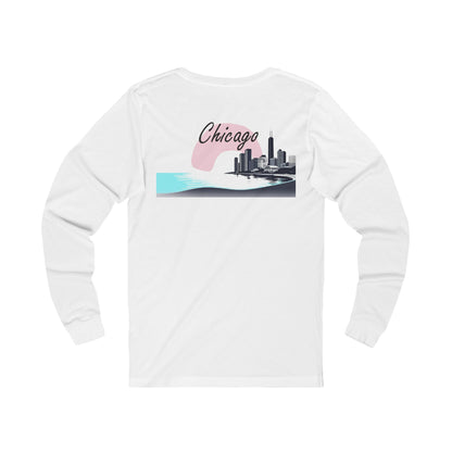 Elegant Chicago Skyline Unisex Jersey Long Sleeve Tee