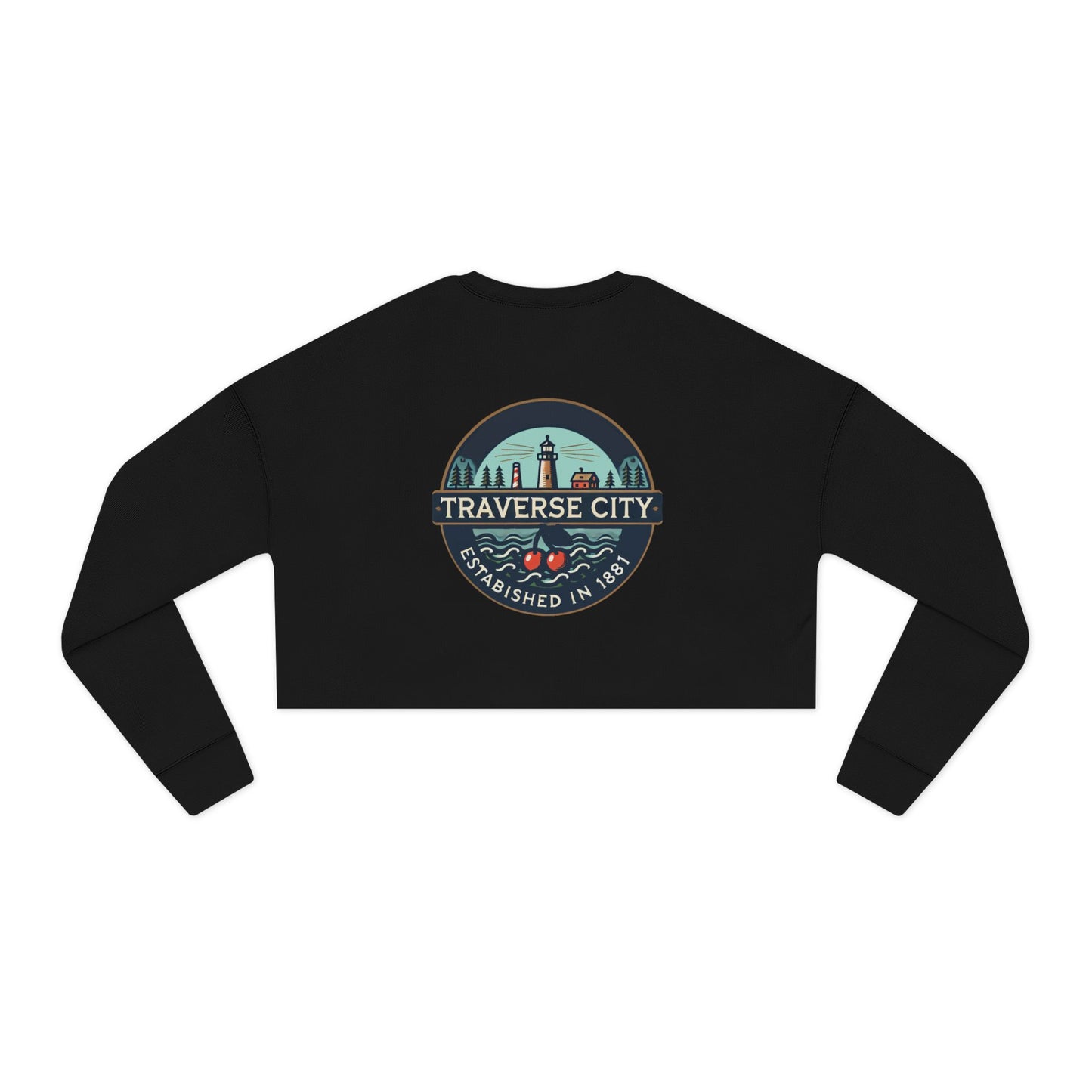 Vintage Traverse City Women's Cropped Sweatshirt