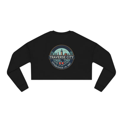 Vintage Traverse City Women's Cropped Sweatshirt