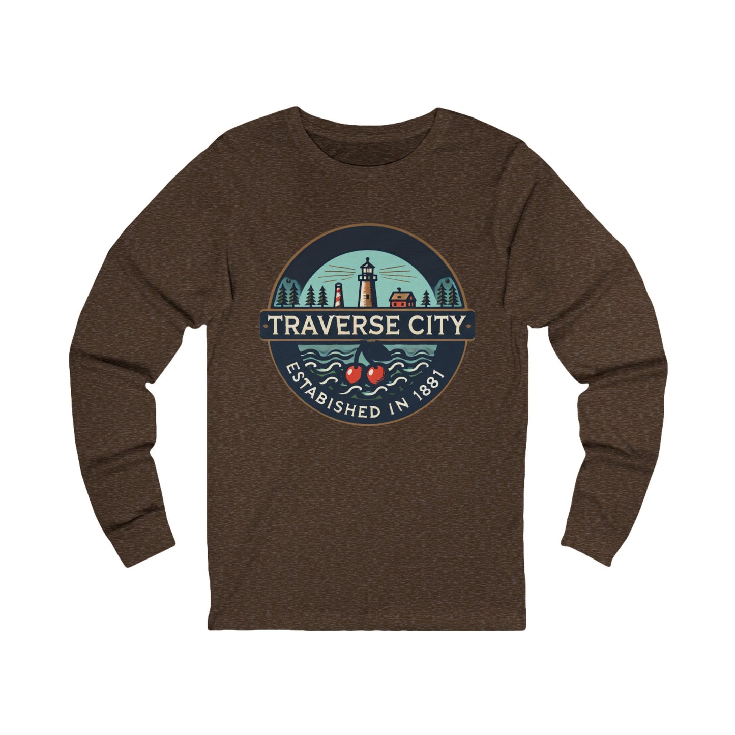 Vintage Traverse City Unisex Jersey Long Sleeve Tee