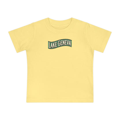 Retro Lake Geneva Unisex Baby Short Sleeve T-Shirt