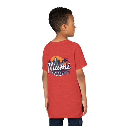 Retro Miami Unisex Youth Short Sleeve Tee
