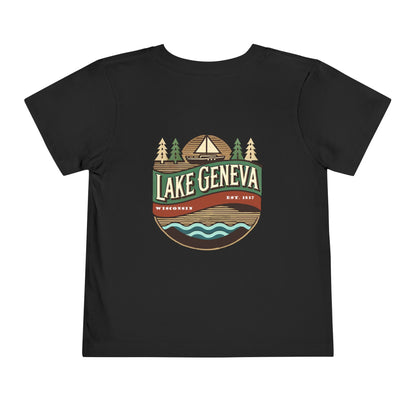 Retro Lake Geneva Unisex Toddler Short Sleeve Tee